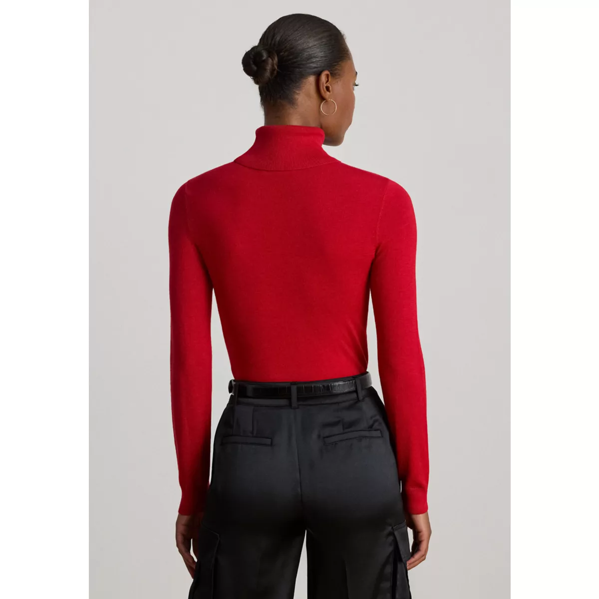 Women's Silk-Blend Turtleneck Sweater - 4