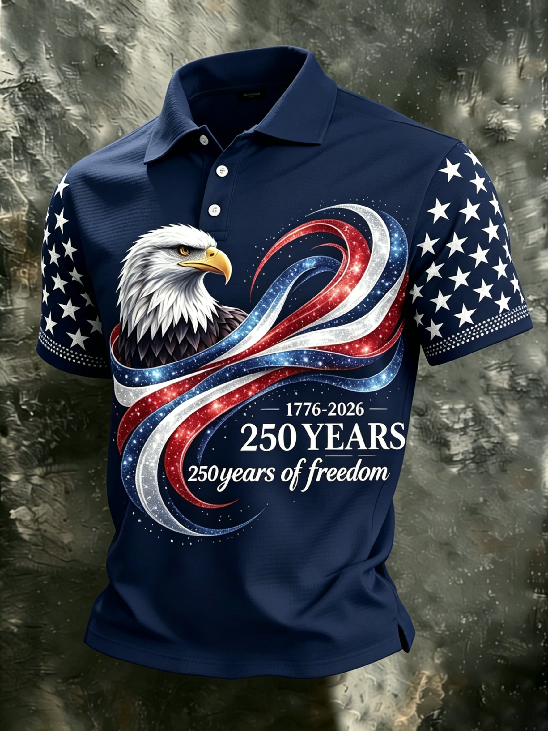 Camisa polo U.S. 250th Anniversary de manga corta estampado para hombre