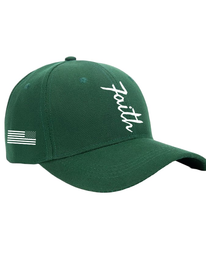 Unisex Faith&Flag Print Baseball Cap