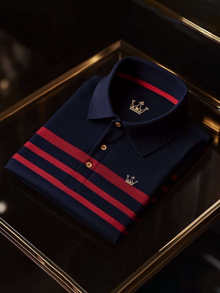 Camisa polo ejecutivo casual Button de manga corta para hombre