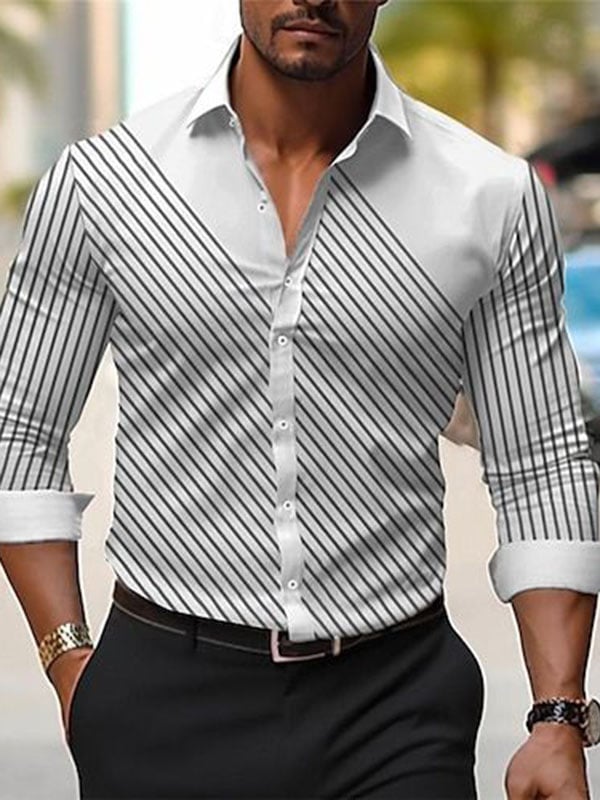 Camisa de lujo ejecutivo de manga larga para hombre