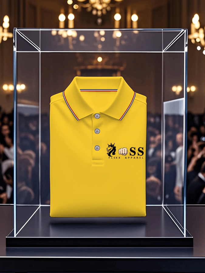 Camisa polo retro Letter Design estampado casual para hombre