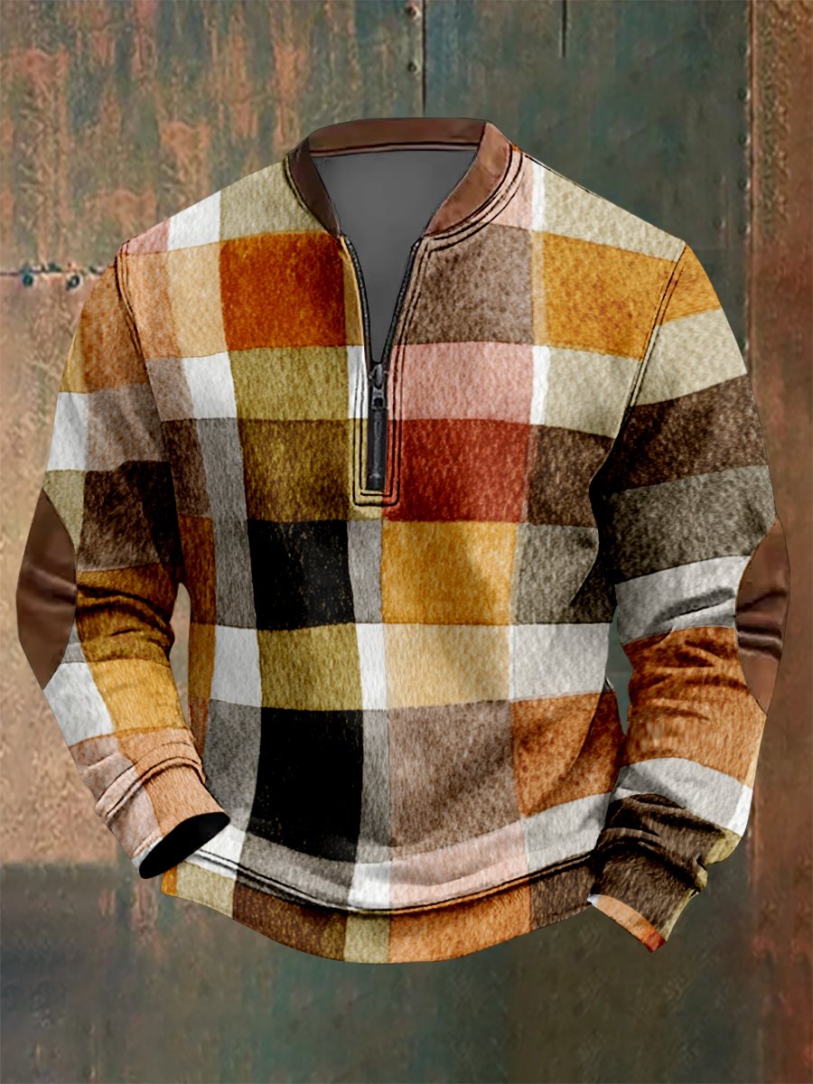 Sudadera vintage geométrico Style estampado para hombre