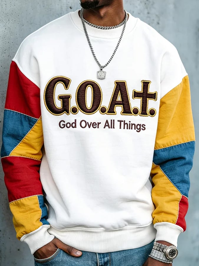 Sudadera con capucha casual Faith-Themed estampado -Fast Shipping para hombre