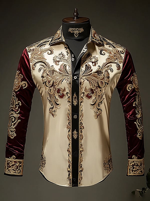 Camisa de lujo Gorgeous de manga larga para hombre
