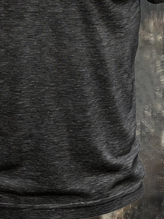 Camiseta retro Bamboo de algodón casual para hombre