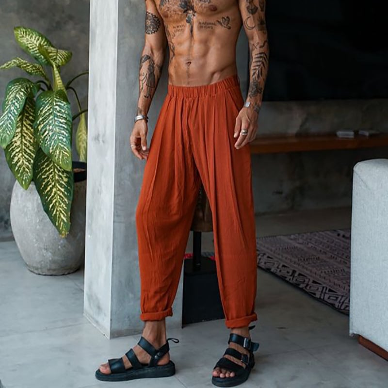 Estampado holgado Trousers para hombre