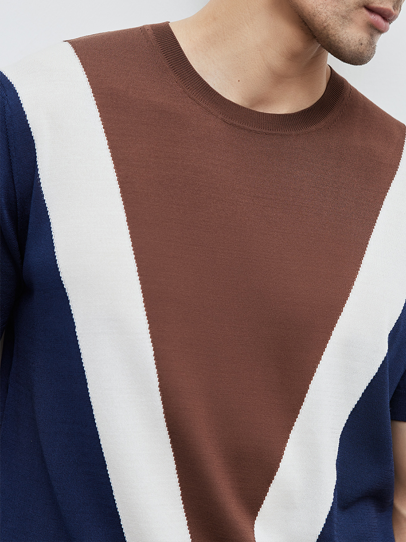 Camiseta Cooltejido transpirable Contrast Color de manga corta tejidoted