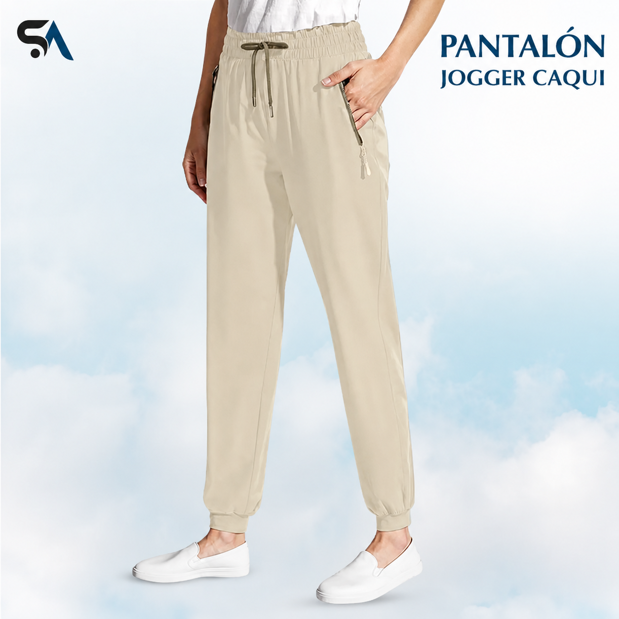 Pantalón casual ultraelástico de tacto fresco para mujer · vista 4
