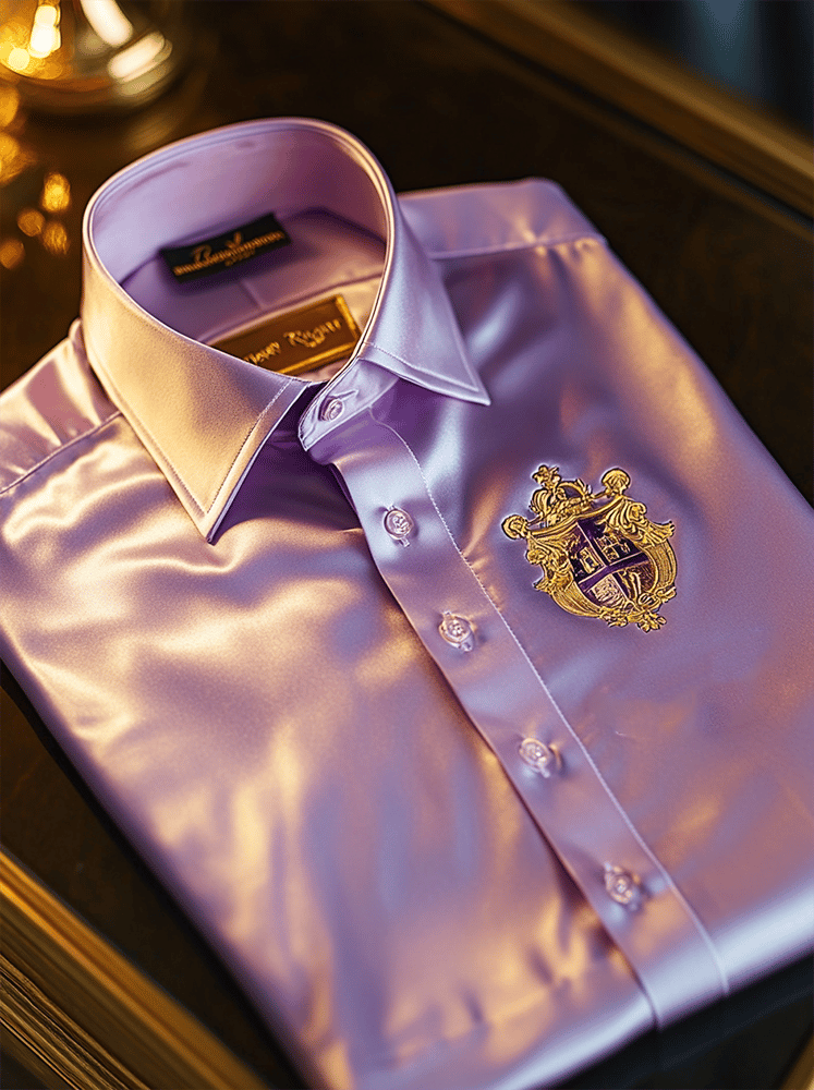 Camisa satén Luxe de manga corta para hombre
