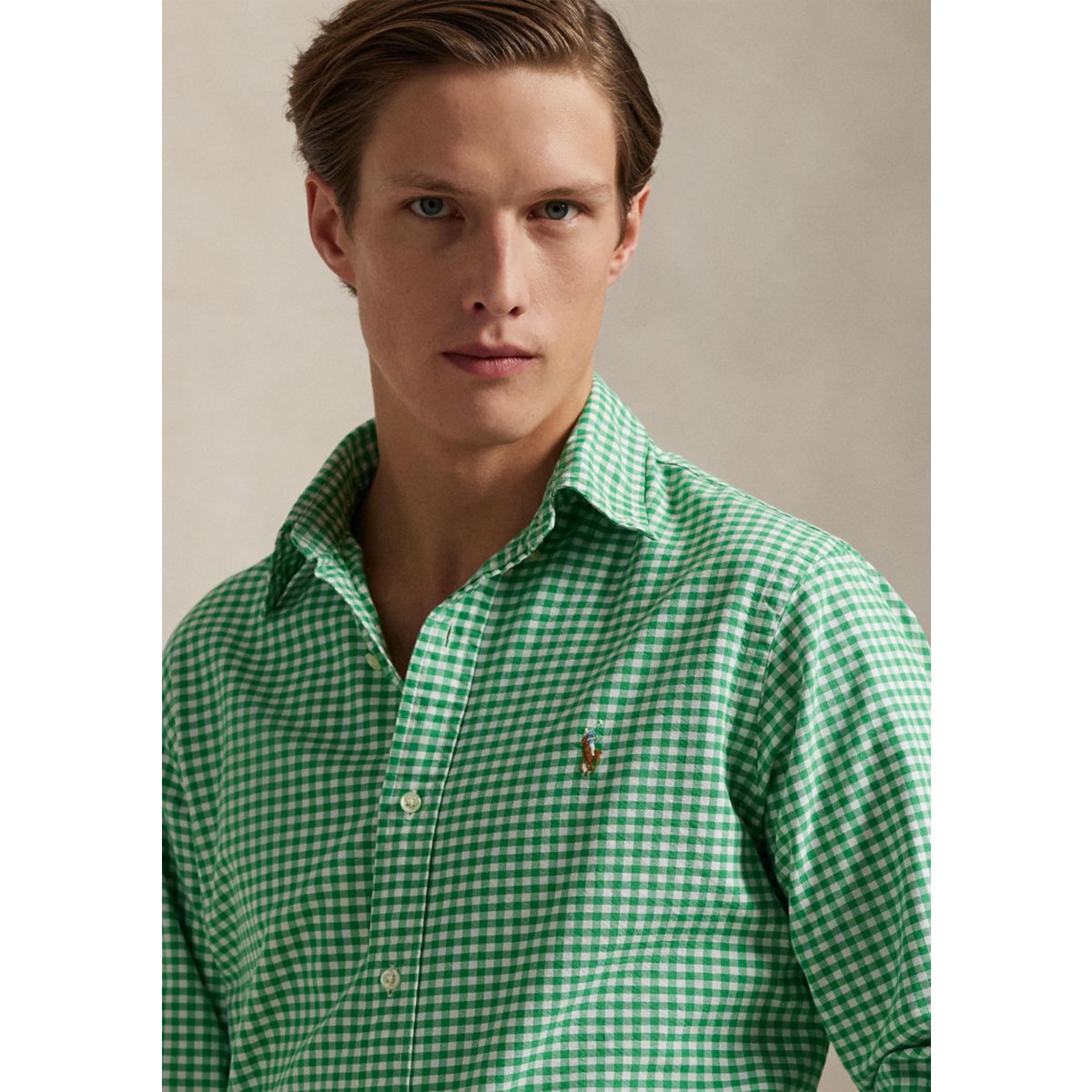 Classic Fit Gingham Oxford Shirt - 3