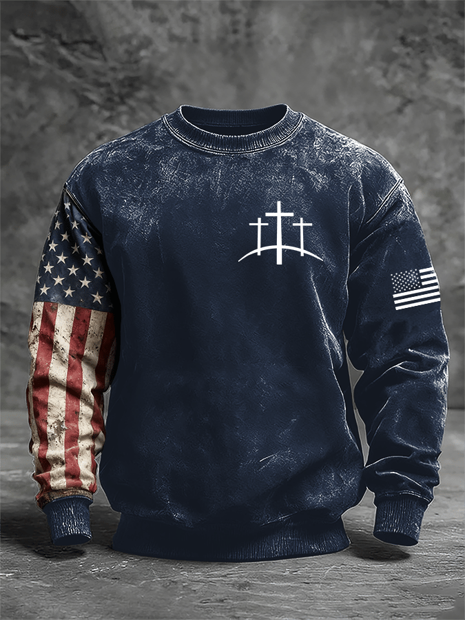 Sudadera Faith estampado cuello redondo para hombre