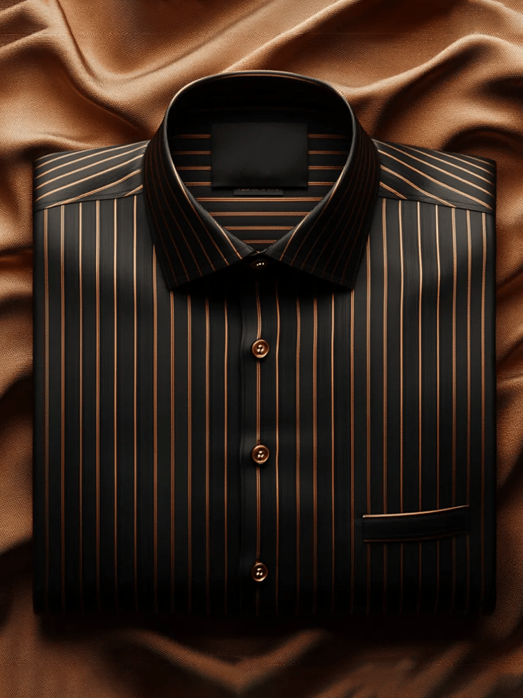 Camisa elegante Romantic a rayas de manga larga para hombre