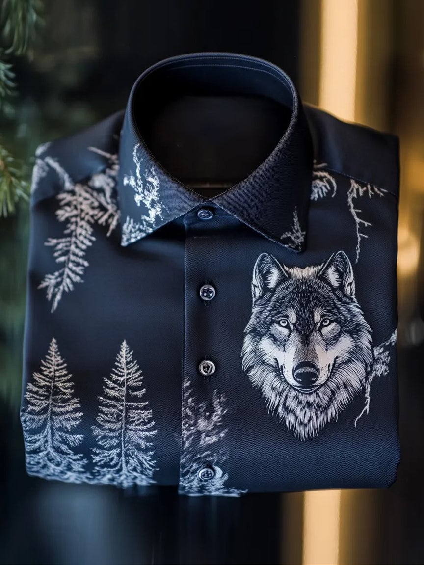 Camisa seda de lujo ejecutivo de manga larga para hombre