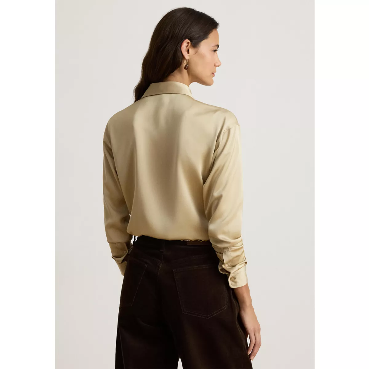 Women's Relaxed Fit Satin Charmeuse Shirt - 2
