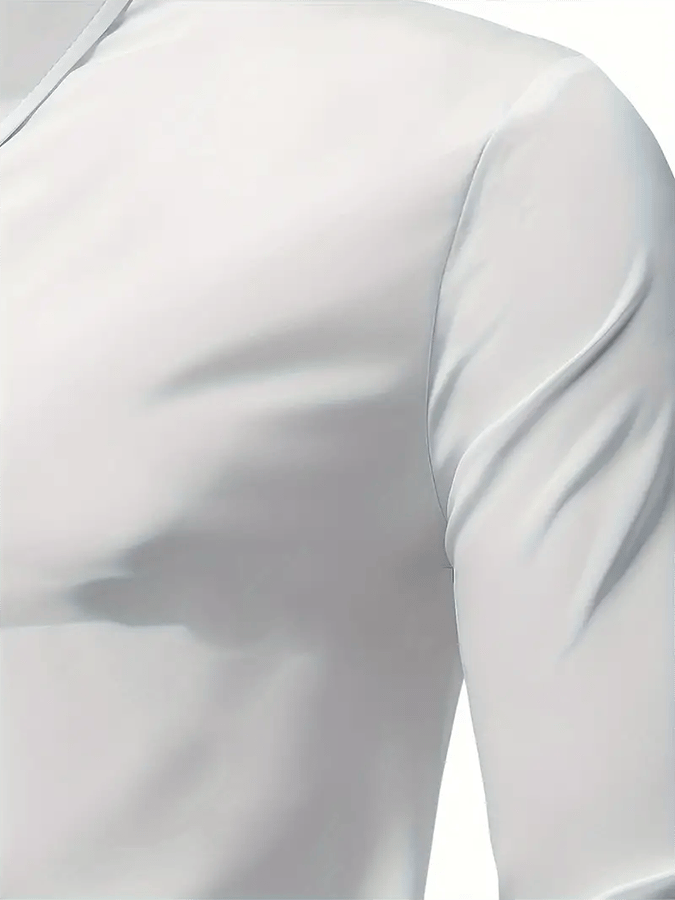 Camisa de color sólido Design ejecutivo casual para hombre