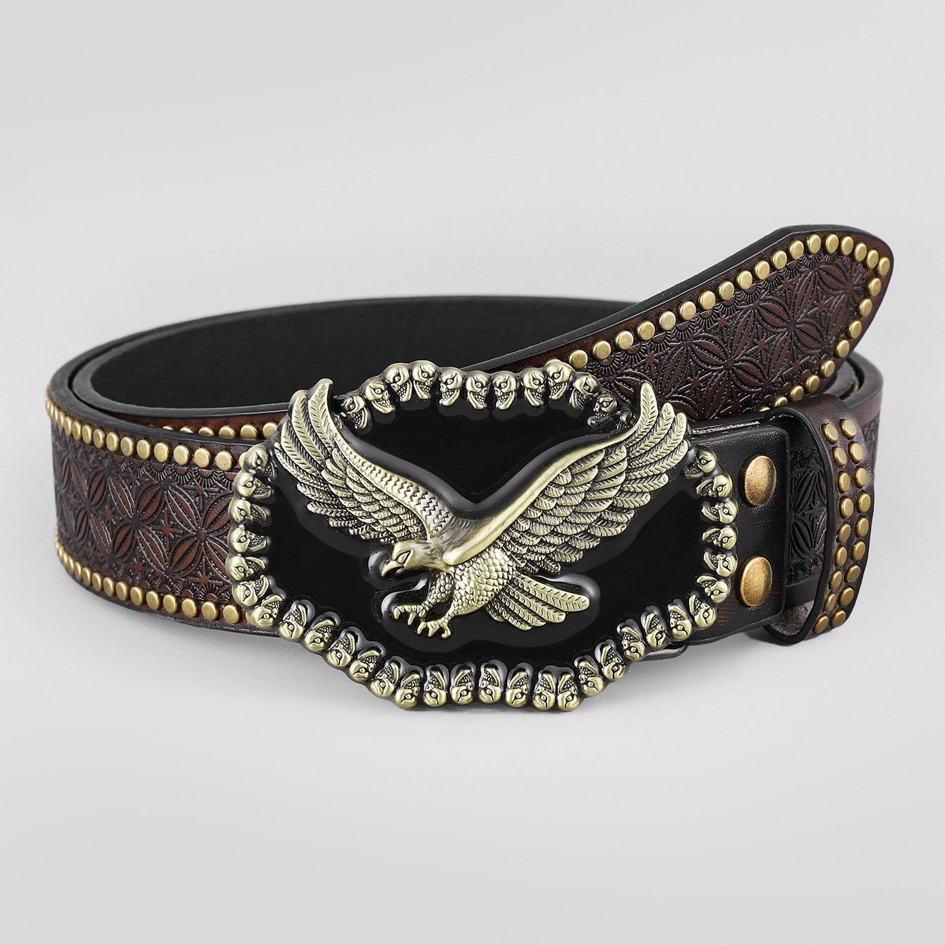 Cinturón 2025 Trendy retro Western mezclilla para hombre