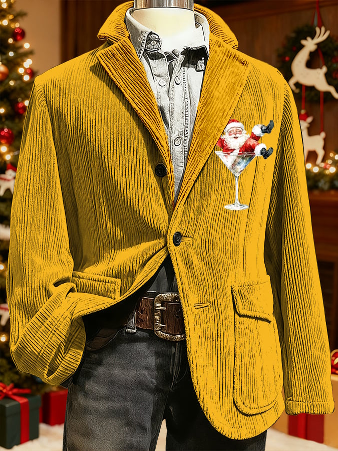 Abrigo Christmas Art Design estampado casual para hombre