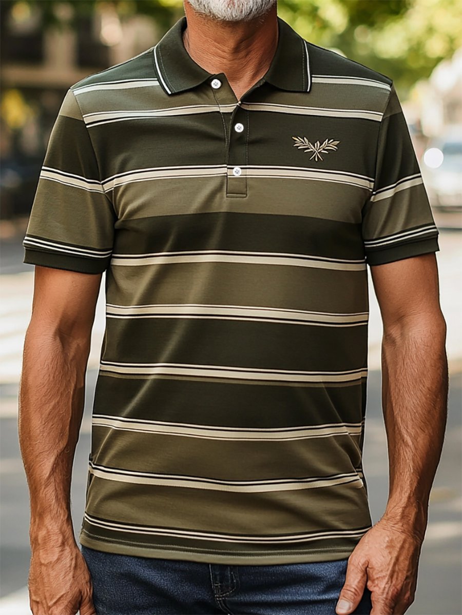 Camisa polo ejecutivo casual Faith Button de manga corta para hombre