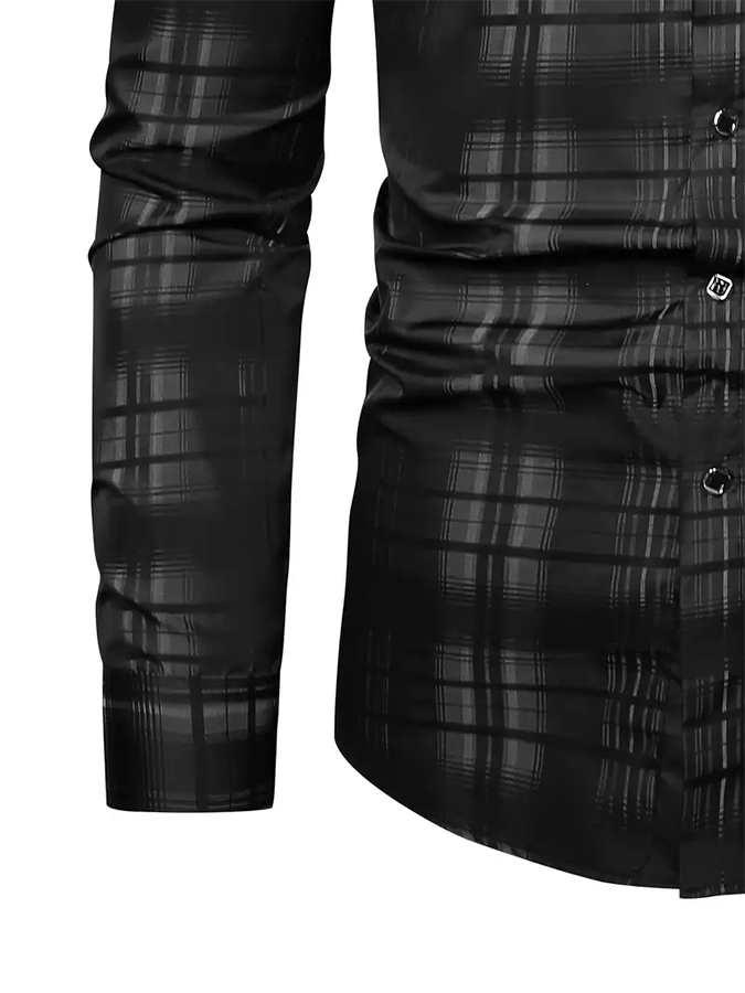 Camisa a cuadros ejecutivo casual para hombre