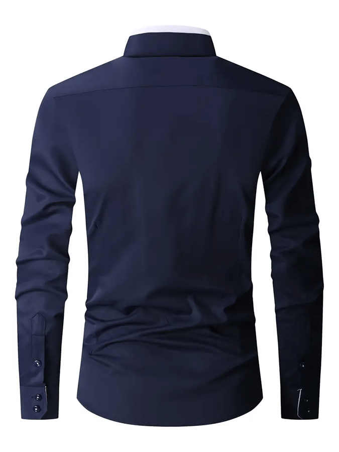 Camisa geométrico Design ejecutivo casual para hombre