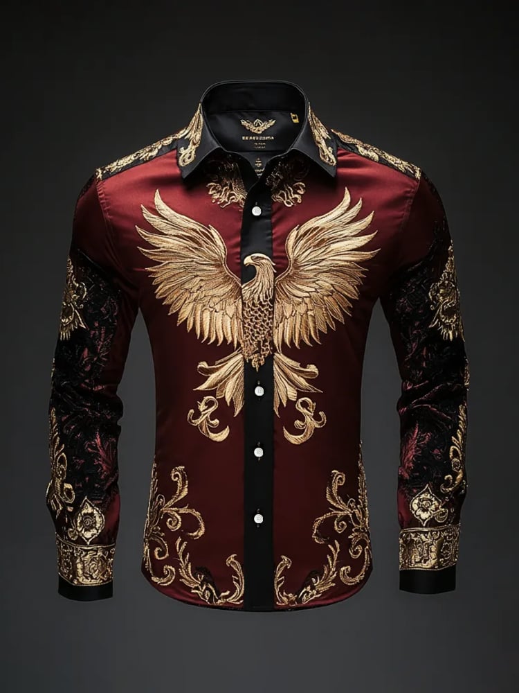Camisa de lujo Gorgeous de manga larga para hombre