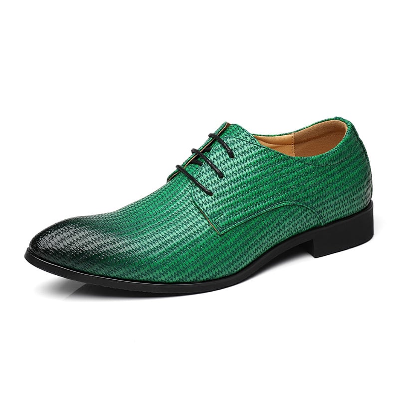 Zapatos de moda Embossed Pointed Toe Faux cuero para hombre
