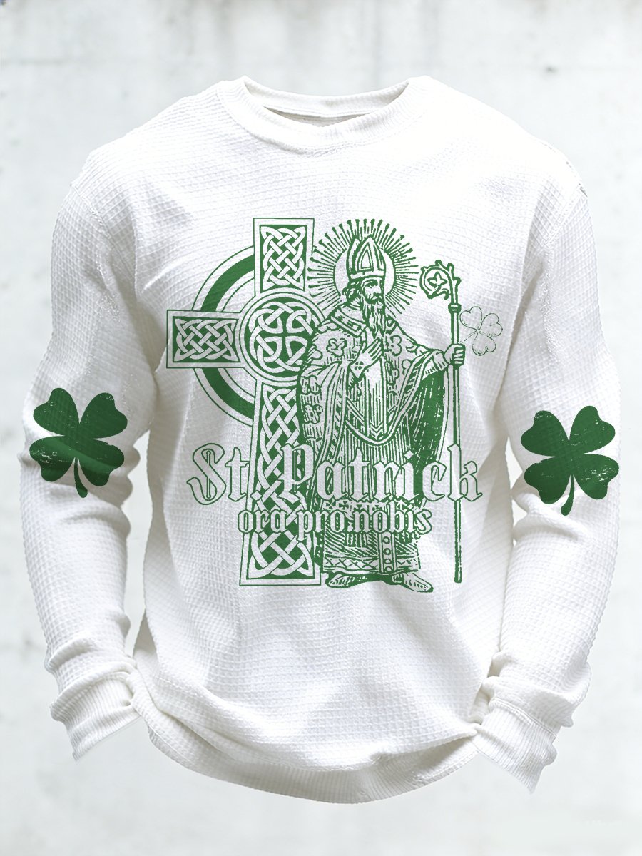 Camiseta St. Patrick, ora pro nobis (Latin for "pray for us") de manga larga