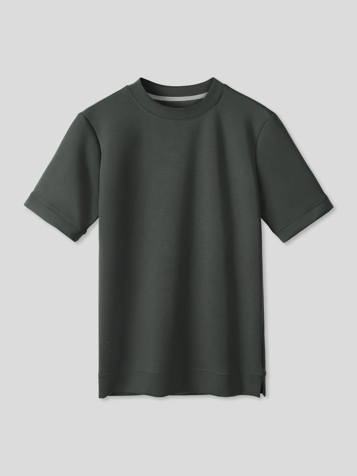 Modal Blend de manga corta Tee:de corte entallado