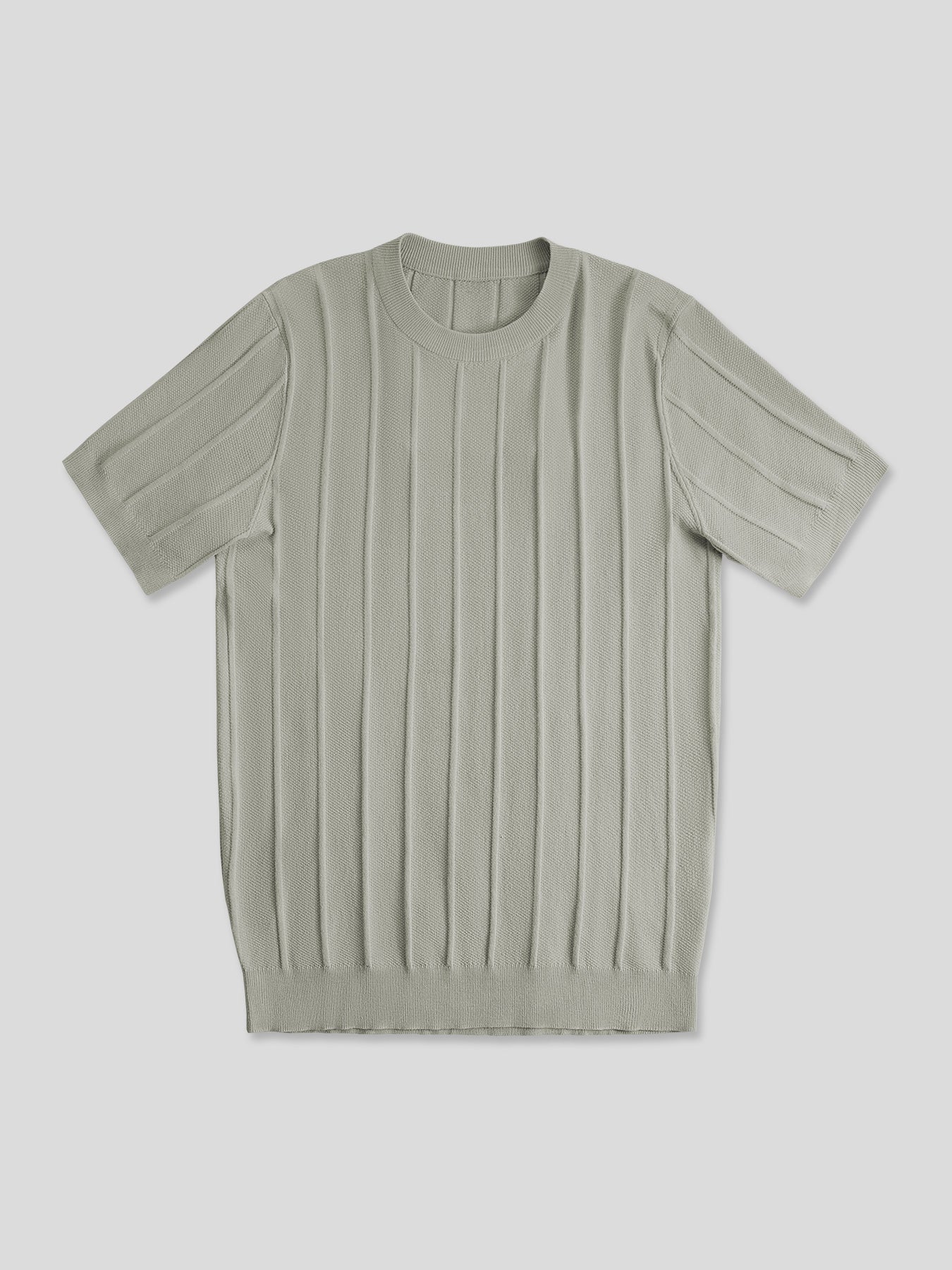 Camiseta Gentletejido transpirable a rayas de manga corta tejidoted