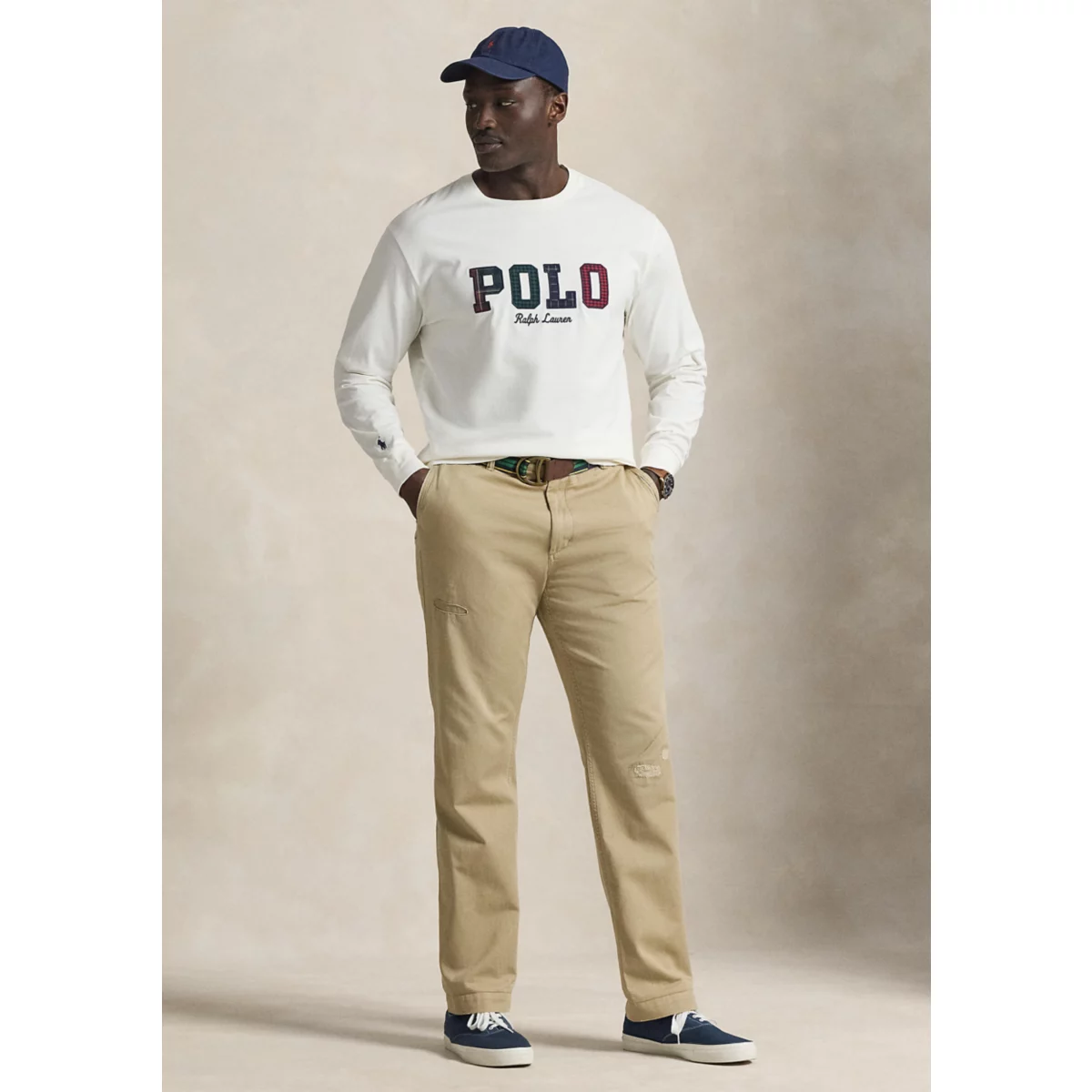 Big & Tall Plaid-Logo Jersey T-Shirt - 4