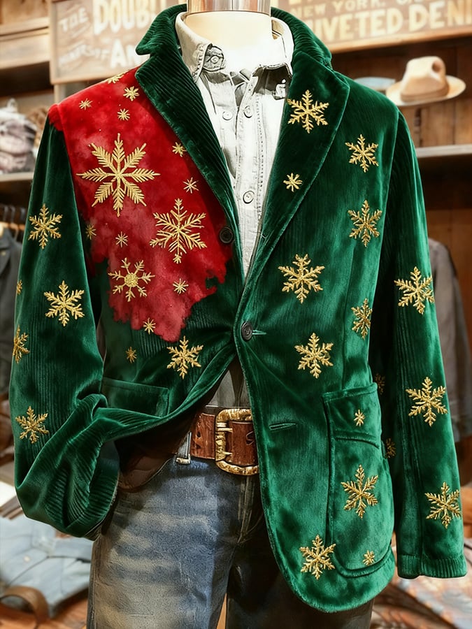 Abrigo Christmas Art Design estampado casual para hombre