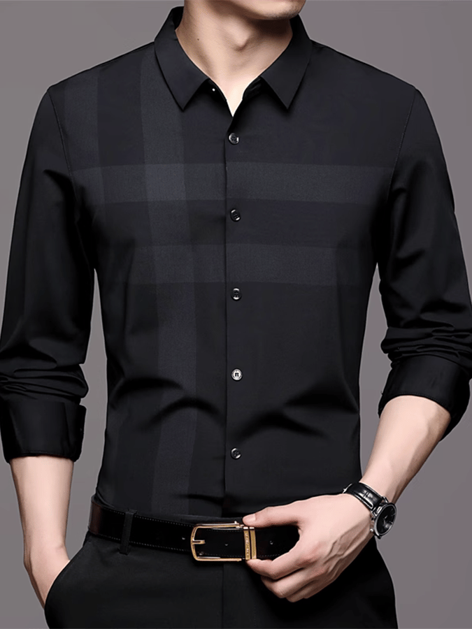 Camisa a cuadros ejecutivo casual para hombre