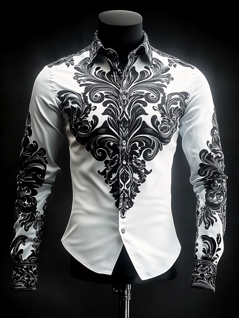 Camisa de lujo Gorgeous de manga larga para hombre