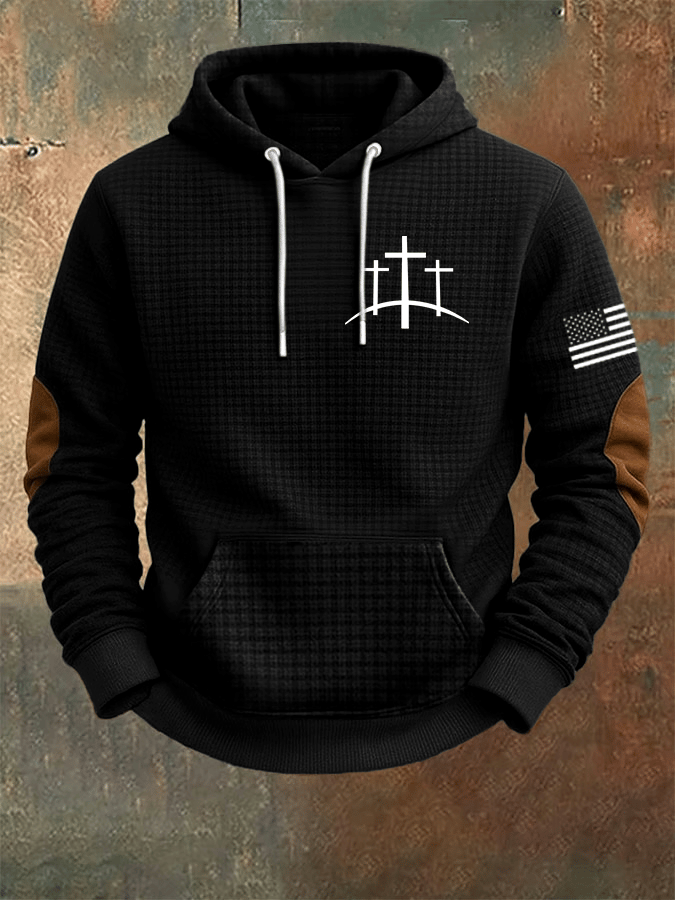 Sudadera Faith estampado Checkered Fabric Hooded para hombre