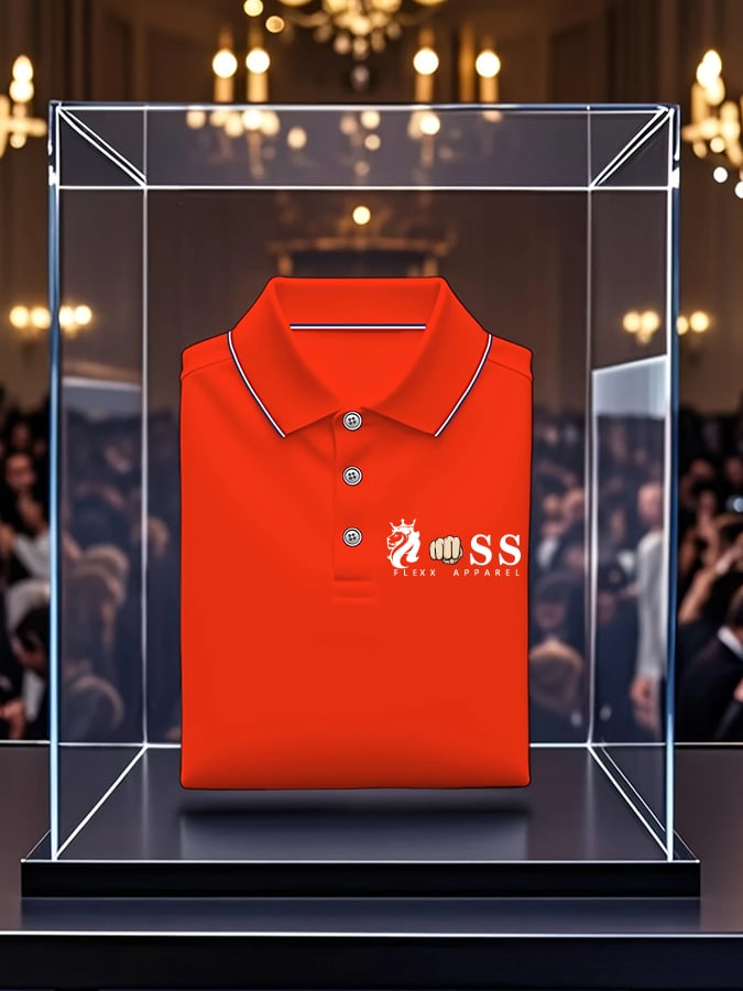 Camisa polo retro Letter Design estampado casual para hombre