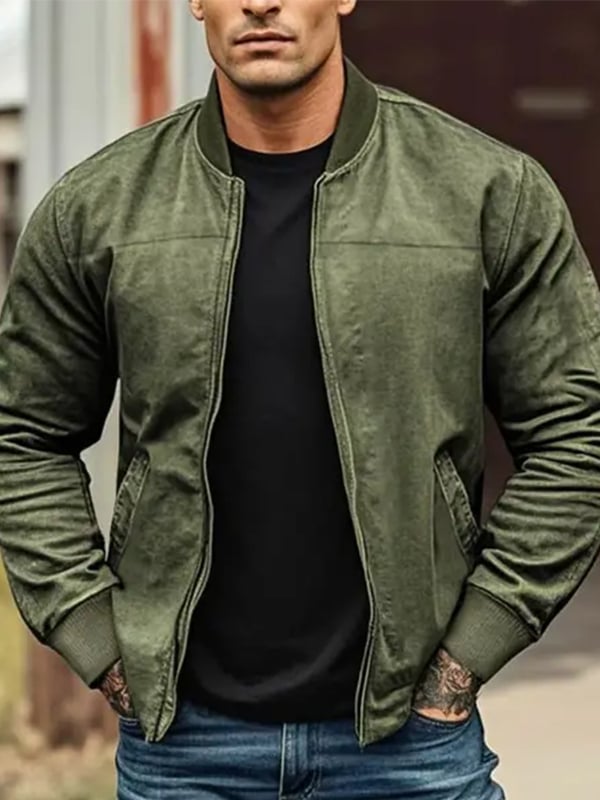 Chaqueta Western para exterior vintage Multi-bolsillo para hombre