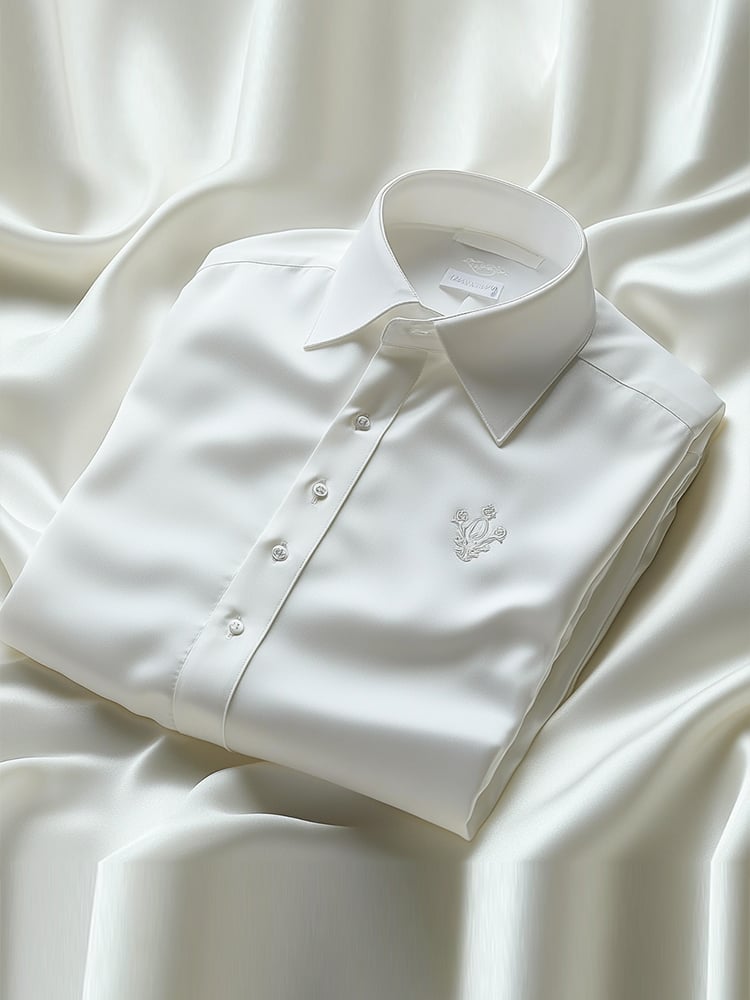 Camisa ejecutivo casual solapa de manga corta para hombre
