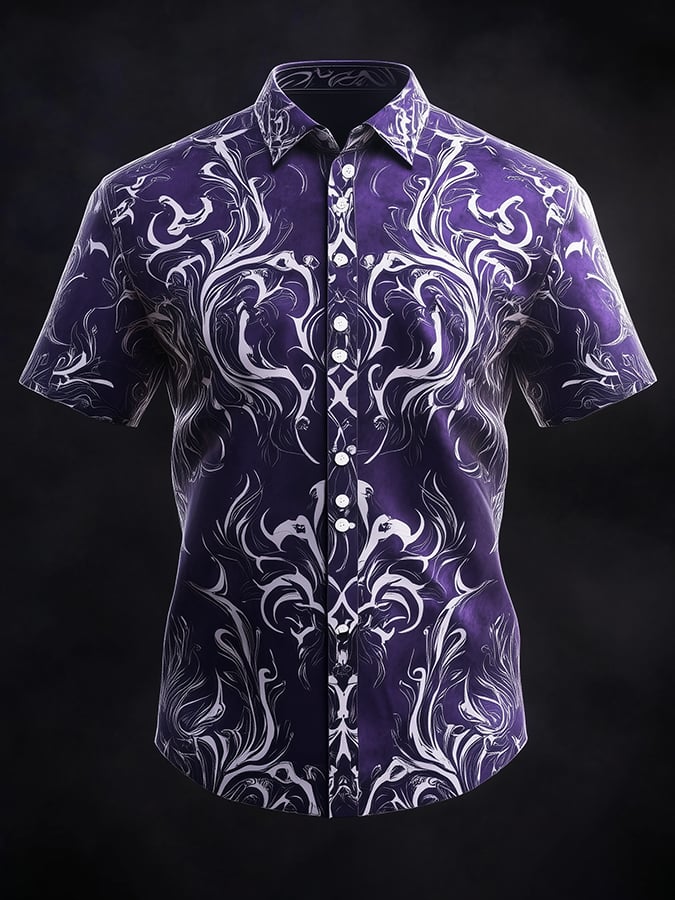 Camisa retro Gothic Dark para hombre