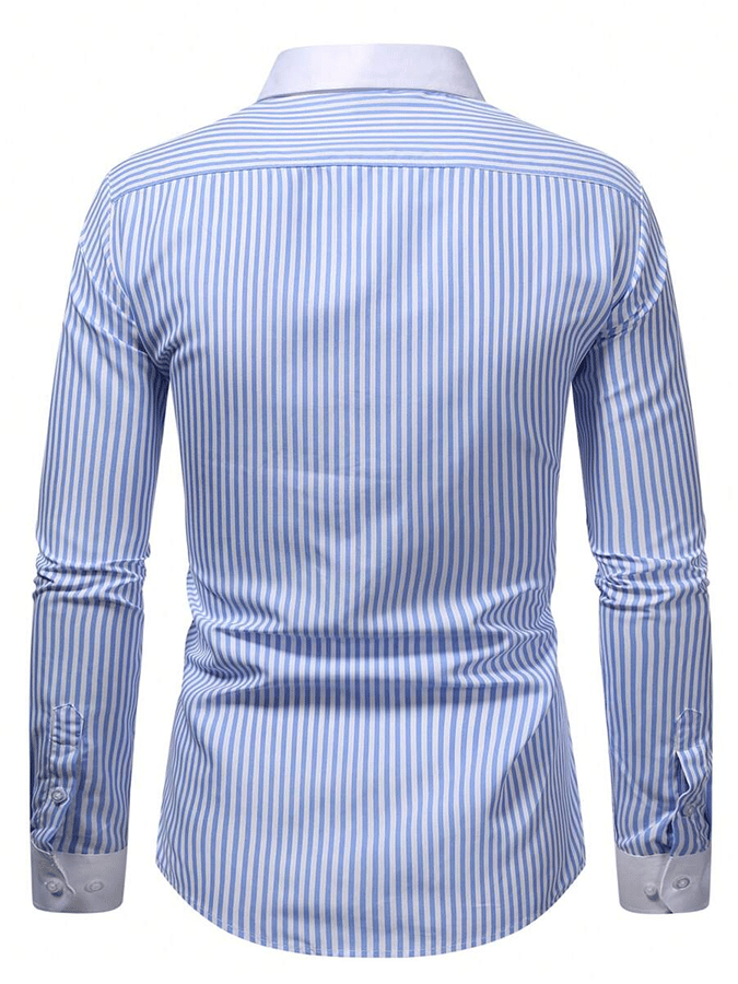 Camisa a rayas ejecutivo casual para hombre