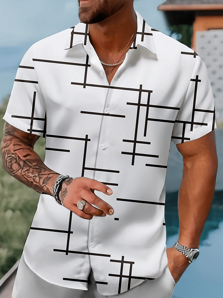 Camisa ejecutivo de manga corta para hombre