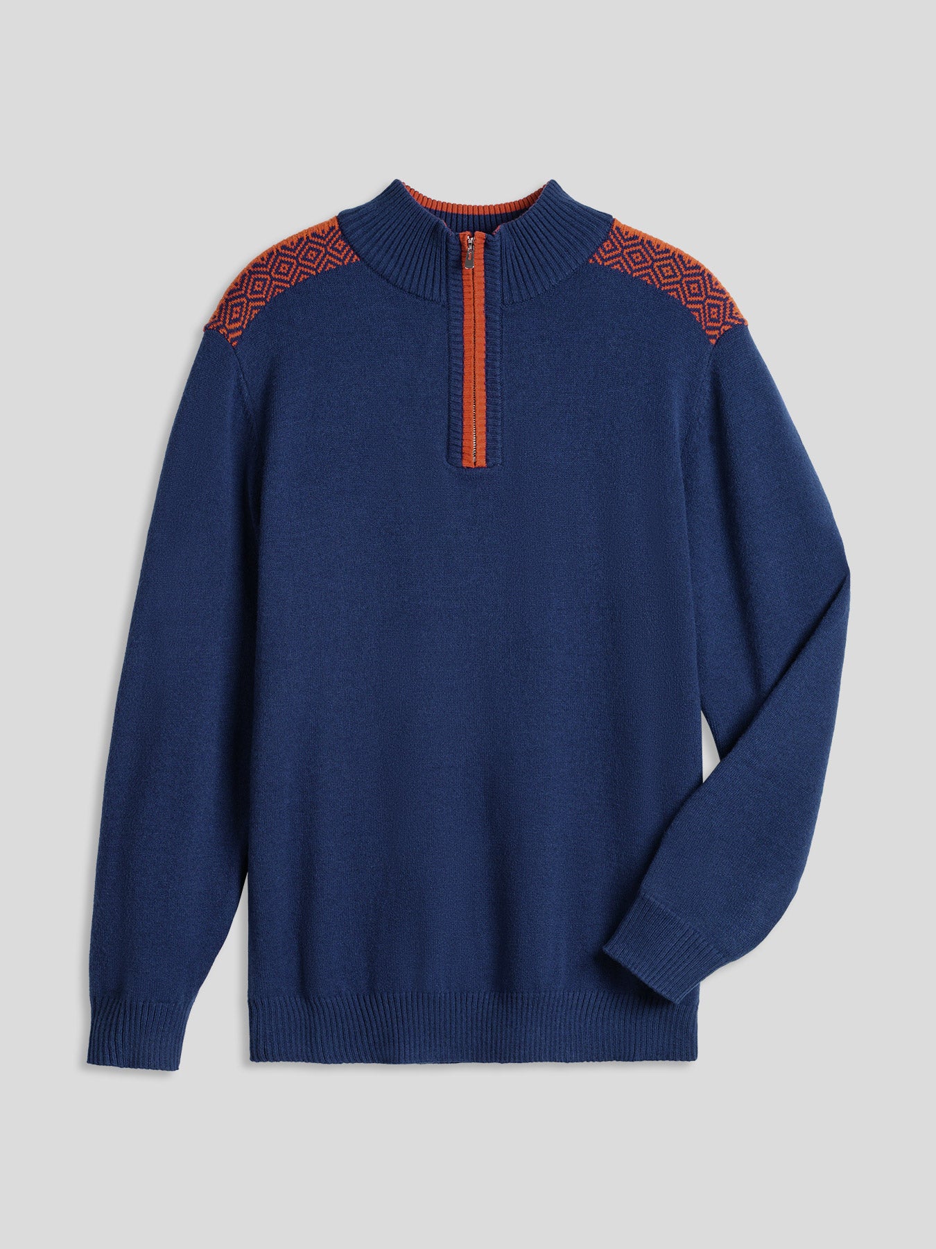 Gentletejido Half-Zip Contrast Color Sweater