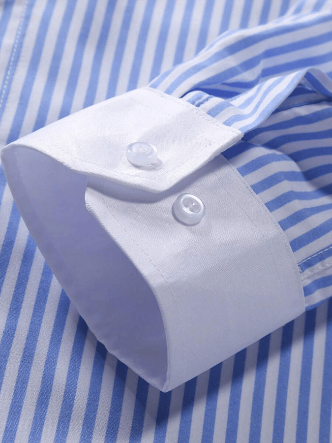 Camisa a rayas ejecutivo casual para hombre