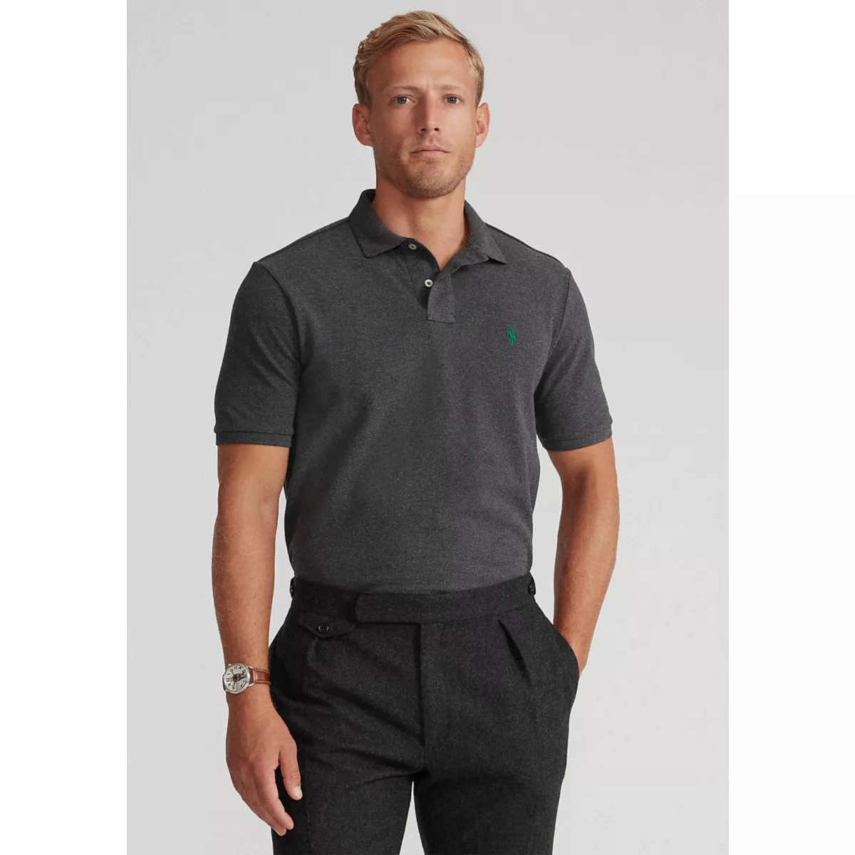 Classic Fit Mesh Polo Shirt - 11