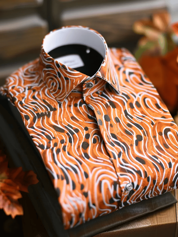 Camisa elegante Romantic de lujo de manga larga para hombre