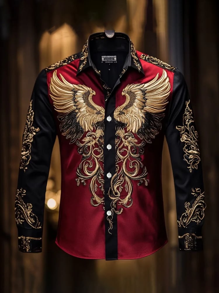 Camisa de lujo Gorgeous de manga larga para hombre