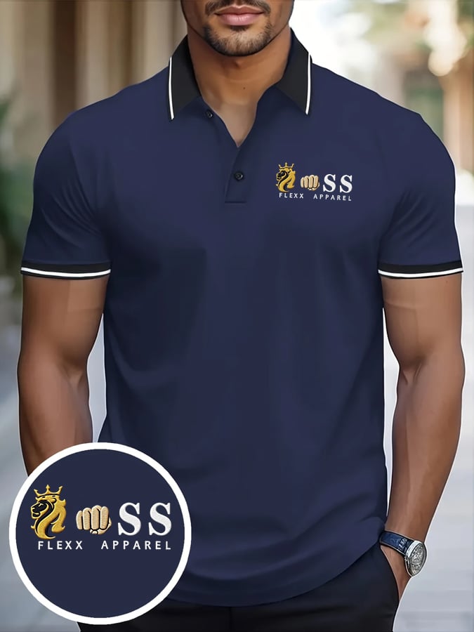 Camisa polo de moda gráfico Design casual para hombre