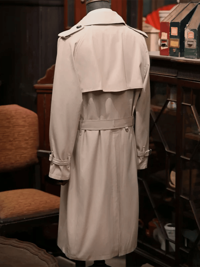 Abrigo Double Breasted cinturóned casual Trench para hombre
