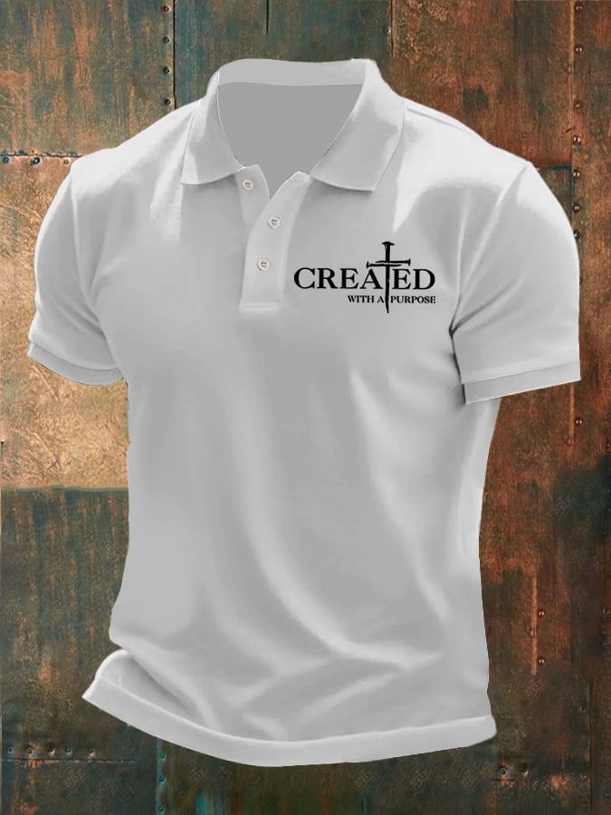 Camisa polo Created With A Purpose estampado para hombre