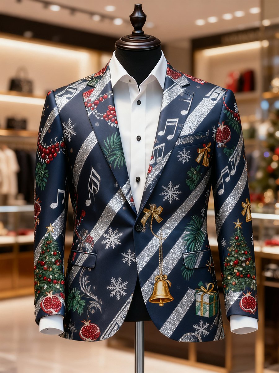 Ejecutivo casual Christmas Suit Outerwear para hombre